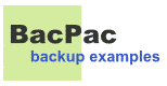 BacPac backup examples