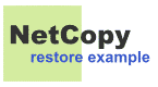 NetCopy restore example
